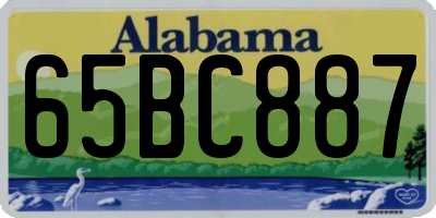 AL license plate 65BC887