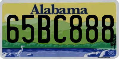 AL license plate 65BC888