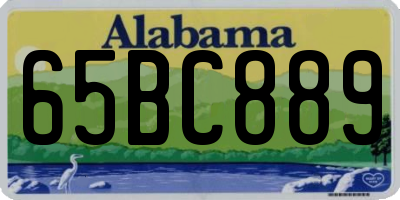 AL license plate 65BC889