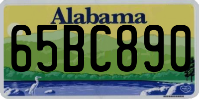 AL license plate 65BC890