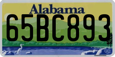 AL license plate 65BC893
