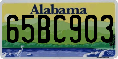 AL license plate 65BC903