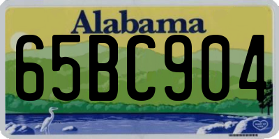 AL license plate 65BC904