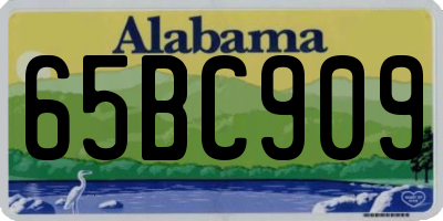 AL license plate 65BC909