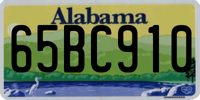 AL license plate 65BC910