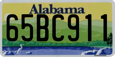 AL license plate 65BC911
