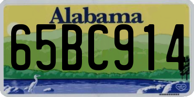 AL license plate 65BC914