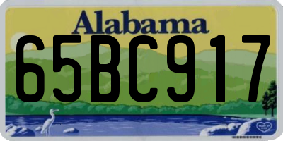 AL license plate 65BC917