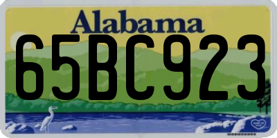AL license plate 65BC923