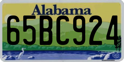 AL license plate 65BC924