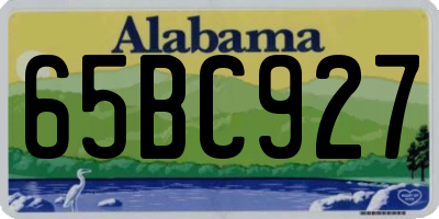 AL license plate 65BC927