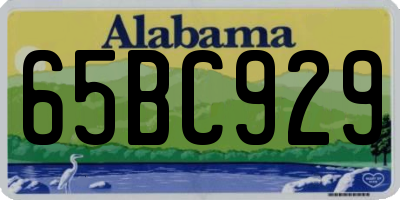 AL license plate 65BC929