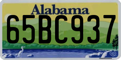 AL license plate 65BC937