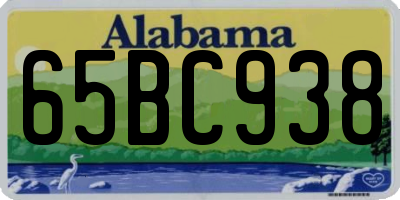 AL license plate 65BC938