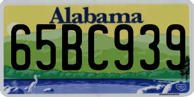 AL license plate 65BC939