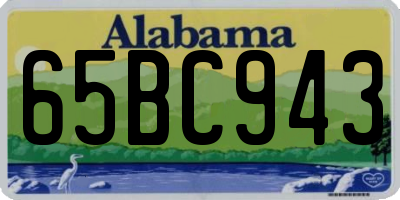 AL license plate 65BC943