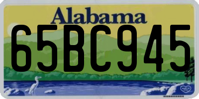 AL license plate 65BC945