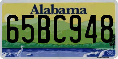 AL license plate 65BC948