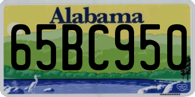 AL license plate 65BC950