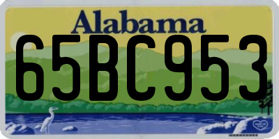 AL license plate 65BC953