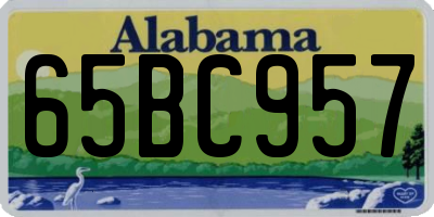 AL license plate 65BC957