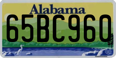 AL license plate 65BC960