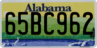AL license plate 65BC962