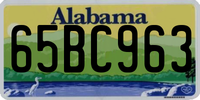 AL license plate 65BC963