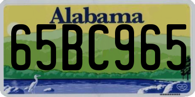 AL license plate 65BC965