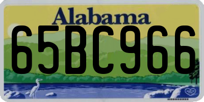 AL license plate 65BC966