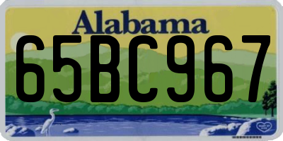 AL license plate 65BC967