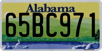 AL license plate 65BC971