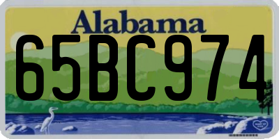 AL license plate 65BC974