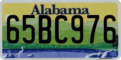 AL license plate 65BC976