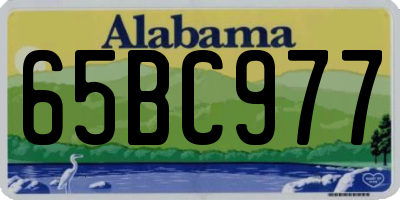 AL license plate 65BC977