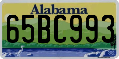 AL license plate 65BC993
