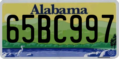AL license plate 65BC997