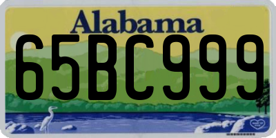 AL license plate 65BC999