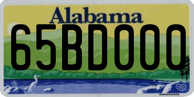 AL license plate 65BD000