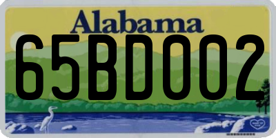 AL license plate 65BD002