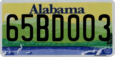AL license plate 65BD003