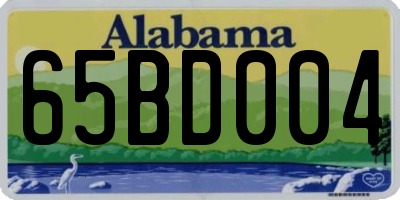 AL license plate 65BD004