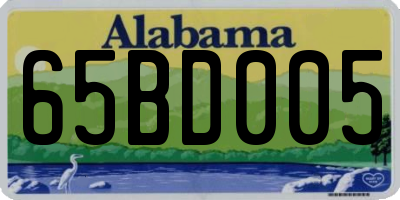 AL license plate 65BD005