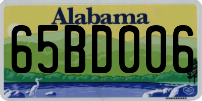 AL license plate 65BD006