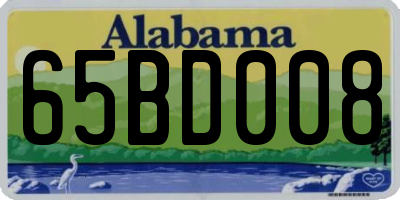 AL license plate 65BD008