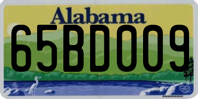 AL license plate 65BD009