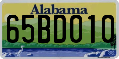 AL license plate 65BD010