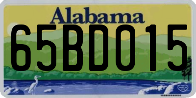 AL license plate 65BD015