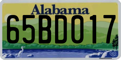 AL license plate 65BD017