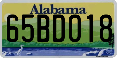AL license plate 65BD018